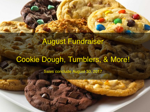 Thumbnail for the post titled: August Fundraiser: Cookie Dough, Tumblers, and More!
